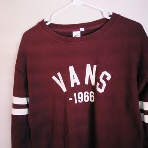 vans maroon pullover crew neck